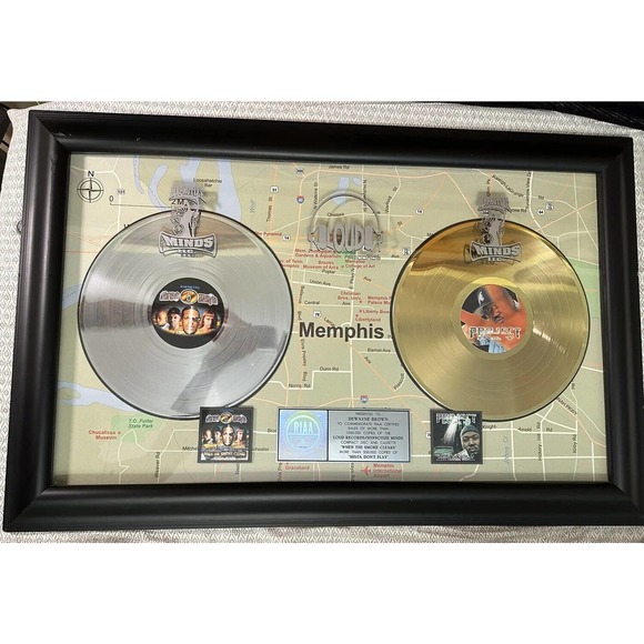 Three 6 Mafia Project Pat RIAA Platinum Gold Plaque Award Rap Juicy J DJ Paul - Picture 4 of 16